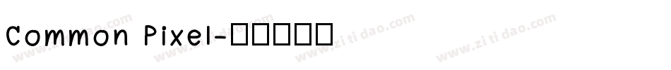 Common Pixel字体转换